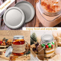 Empty 16oz food grade storage glass mason canning jar with metal screw split type lid